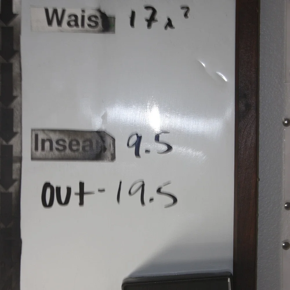 RVCA measurements waist